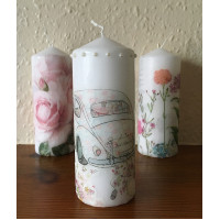 Wedding car wax candle