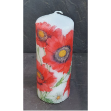 Poppy wax candle