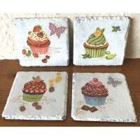Cupcake slate coasters