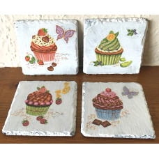 Cupcake slate coasters