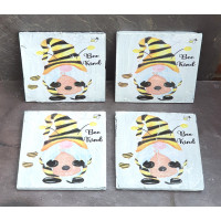 Bee Kind slate coasters