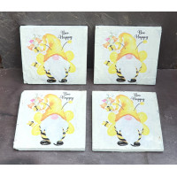 Bee Happy slate coasters