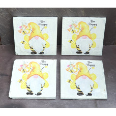 Bee Happy slate coasters