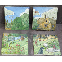 Tea in the garden slate coasters